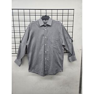 ST Dupont Men's Long Sleeve Cotton‎ Dress Shirt Grey Size 39 / 15.5.